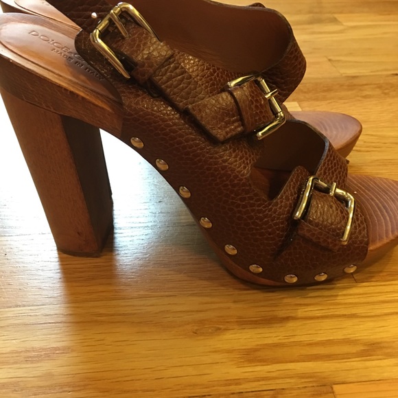 Dolce & Gabbana Wooden Heels Size 40 Never Worn - Picture 5 of 8